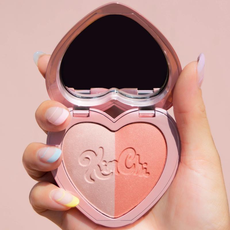 KimChi Chic Thailor Collection Cosmetic Blush Duo Mirrored Makeup Compact