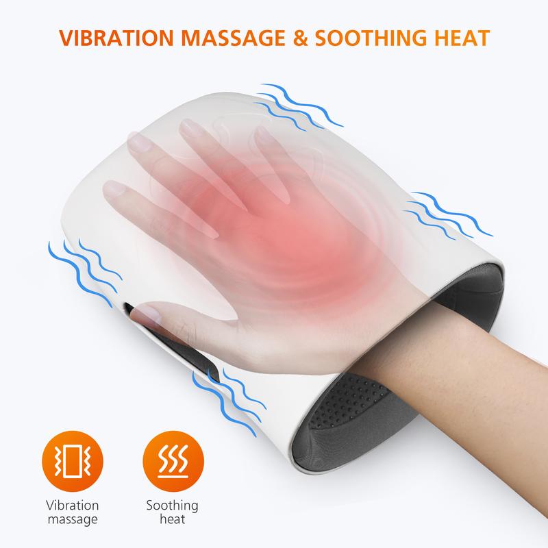 Snailax Hand Massager with Heat, Compression, Vibration, Wireless Hand Massager