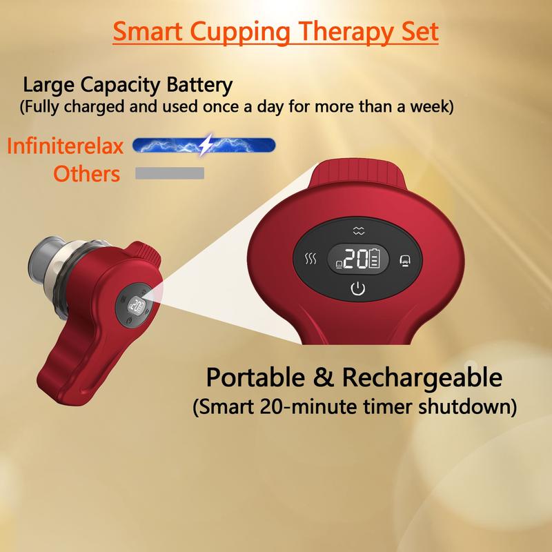 InfiniteRelax Electric Cupping Set with Separable 5 Cupping Cups, Upgraded Smart Cupping Kit for Massage, Cupping Massager at Home, Office