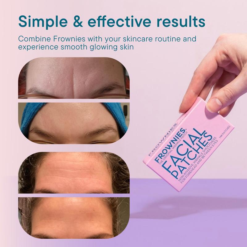 FROWNIES Forehead & Frown Line Patches - Gentle, Hypoallergenic Wrinkle Treatment - 144 Patches Smooth Pack