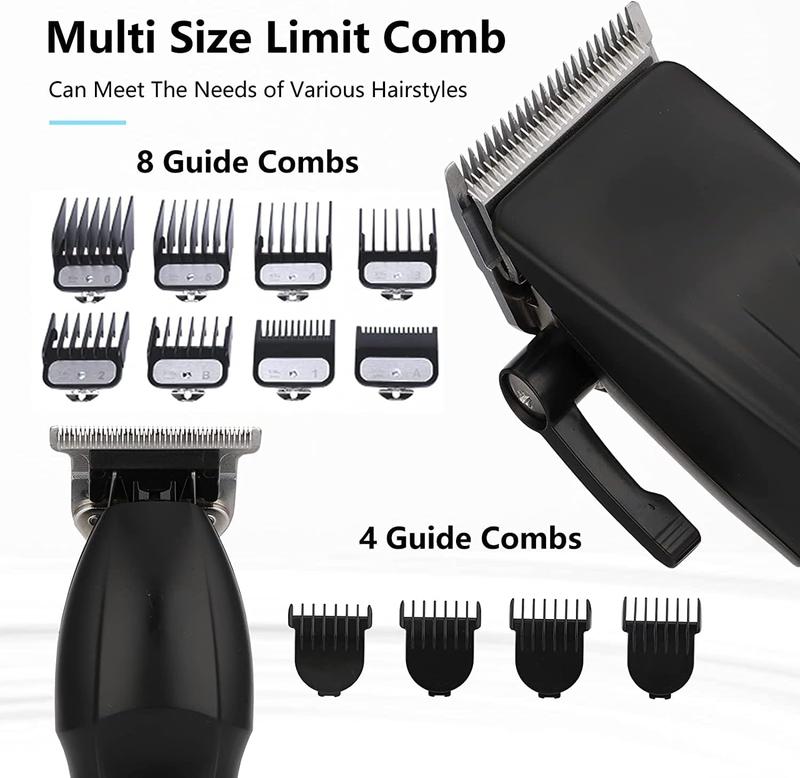 AMULISS Professional Hair Clippers and Zero Gapped Trimmer Kit for Men, Cordless Barber Clipper, Beard Trimmer Haircut Clippers Grooming Set，with Hair Dryer