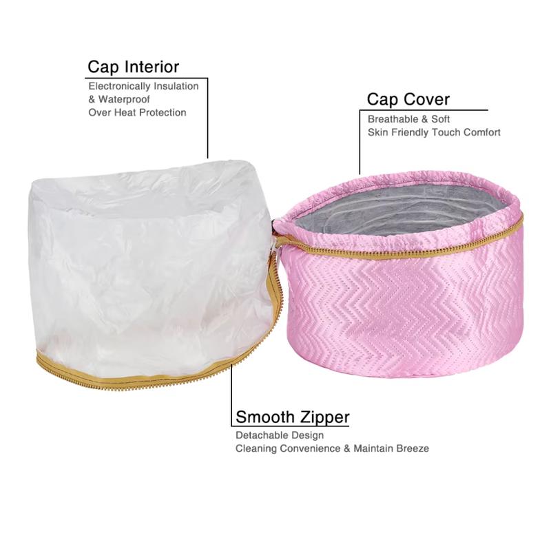 Hair Steamer Cap for Nourishing & Styling - Waterproof Thermal Treatment Hat with Adjustable Heat Levels hairdryers