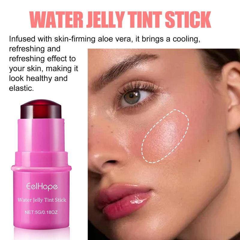 Water Jelly Blush, Long Lasting Waterproof Blush Stick, Moisturizing Blush For Cheeks & Lips, Makeup Accessories