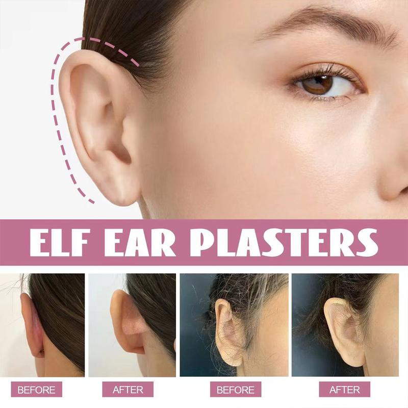 30 Pcs Ear Stickers， Elf Ear Tapes,Ear Lobe Saver Lifts，Strong Support Transparent Painless Silicone Cosmetic Ear Stickers Say Goodbye to Flat Ears， to Creat V-Shaped Face，Natural Ear Contours