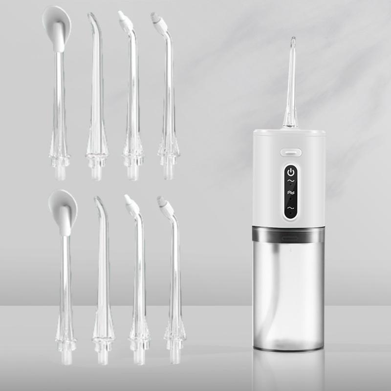 8 - Jet Tip dental oral irrigator. USB  3 three - frequency pulse teeth cleaners. cordless oral Rechargeable Portable water  flosser