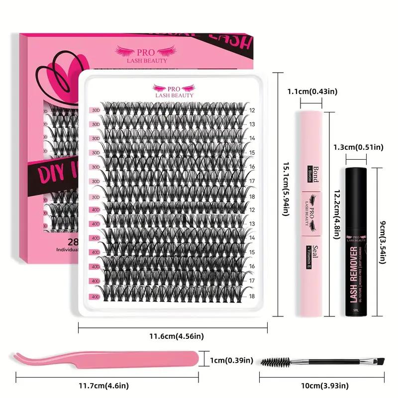 280-Piece Eyelash Kit – Complete Set for Professional Lash Extension | Includes Lashes, Tools, and Adhesives for Stunning Volume & Length