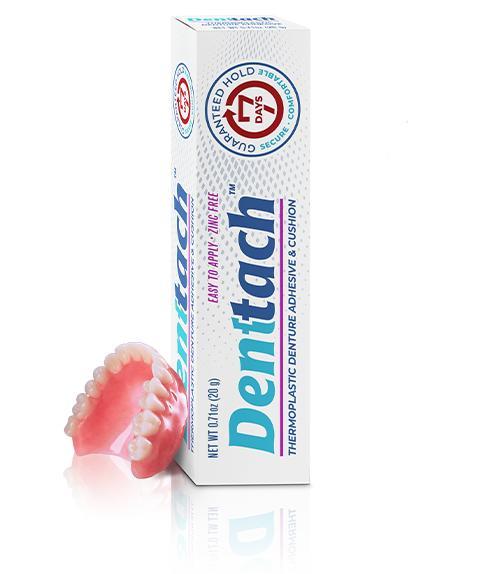 Denttach Thermoplastic Adhesive for hold of Dentures up to 7 Days without Glue with Updated Instructions