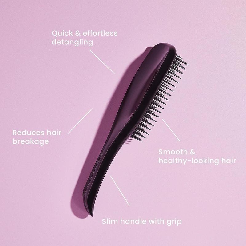 Ultimate Detangler Hairbrush for Wet & Dry Hair, Eliminates Knots & Reduces Breakage for All Hair Types Liquorice Black Haircare Heatless Smooth Silky