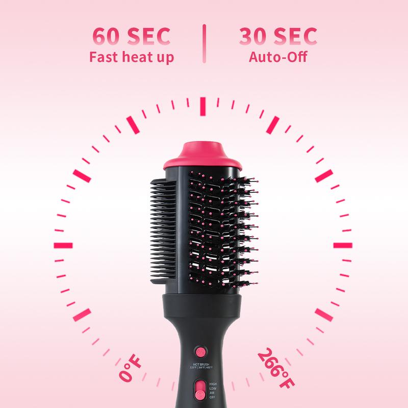 DOMIDO Apollo - Negative ion straightening comb hair dryer, multi-functional curling comb to create smooth and high-quality hair.