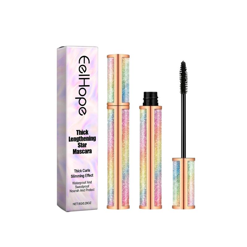 Long-lasting Mascara, 1 Count Natural Curl Eyelashes Mascara, Eye Lashes Lengthening Styling Defining Multiplying Curling Mascara Stick, Daily Makeup