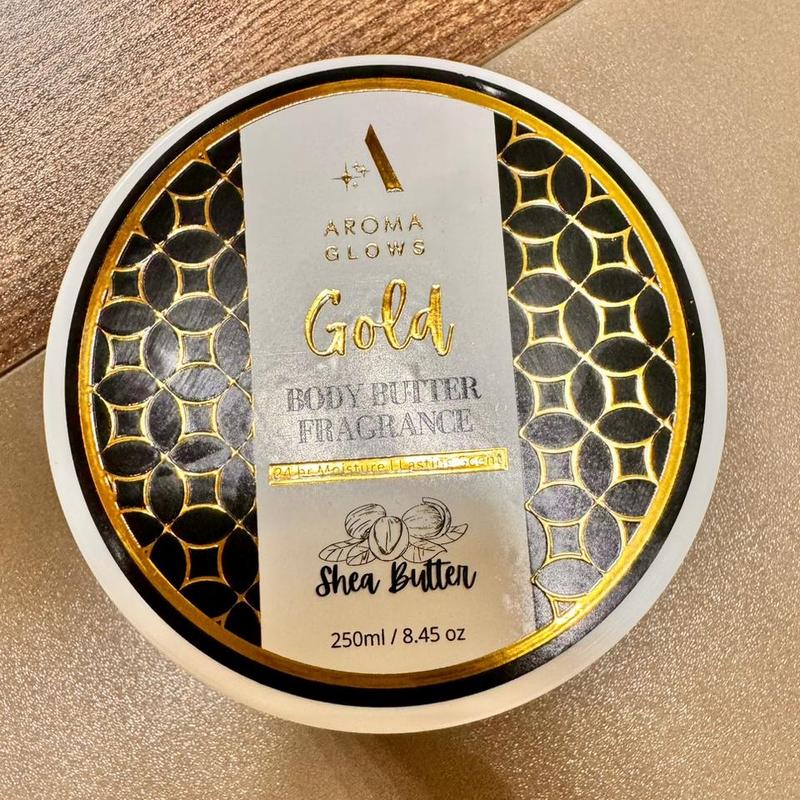 GOLD Body Butter Fragrance 250ml 8.45 oz Fragrance Cream by Aroma Concepts Shea Butter Infused AROMA GLOWS Scented