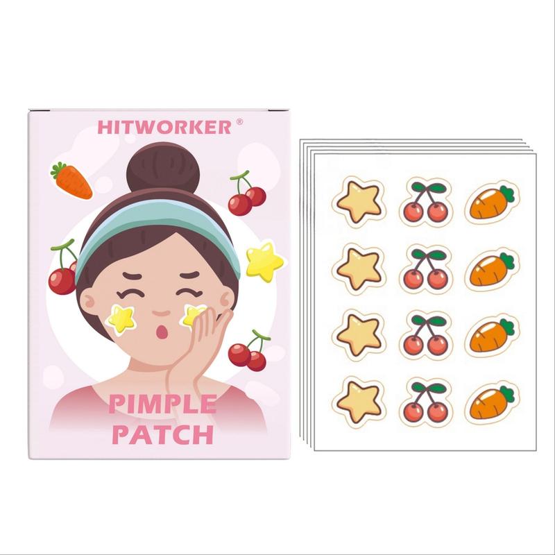 Cute Cartoon Pattern Pimple Patch, 60pcs set Hypoallergenic Invisible Acne Covering Sticker, Facial Skin Care Product for Women & Men