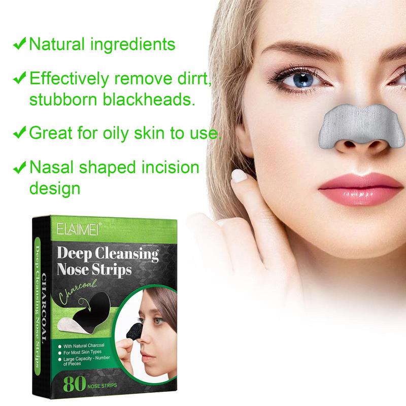 Deep Cleansing Nose Patch, 80pcs box Nose Strips, Nose Pores Cleaning Strips, Suitable for Oily Skin, Professional Skincare Products for Women