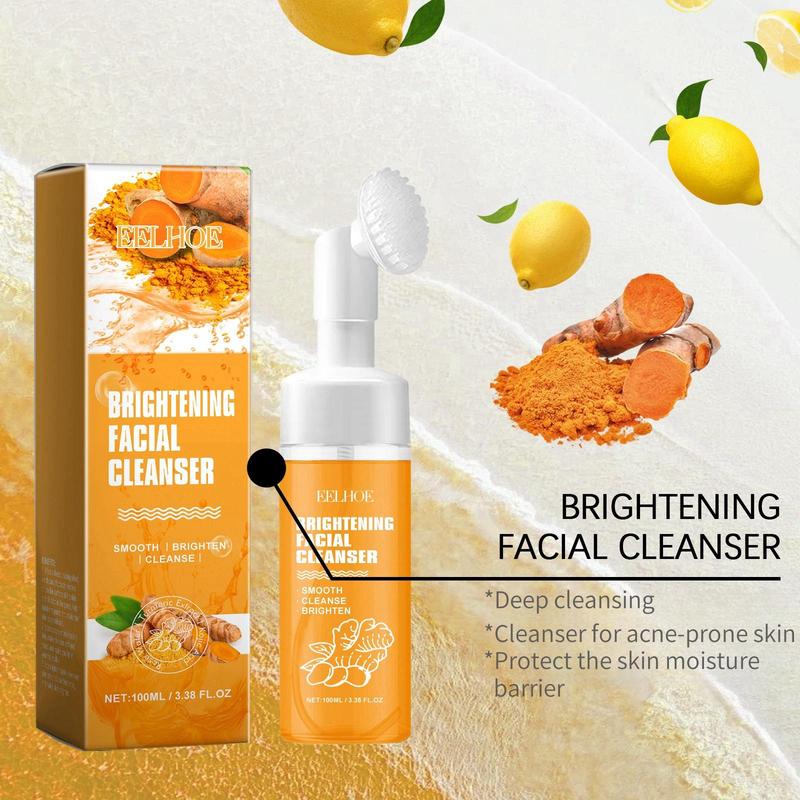 Turmeric Facial Cleanser, Deep Cleansing Hydrating Facial Cleanser, Facial Cleansers Face Wash for Women & Men, Christmas Gift