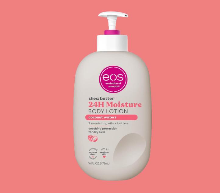 eos Shea Better Body Lotion- Coconut Waters, 24-Hour Moisture Skin Care, 16 fl oz eos Body Care Moisturize Fragrance Nourishing water lotion Scent Scented