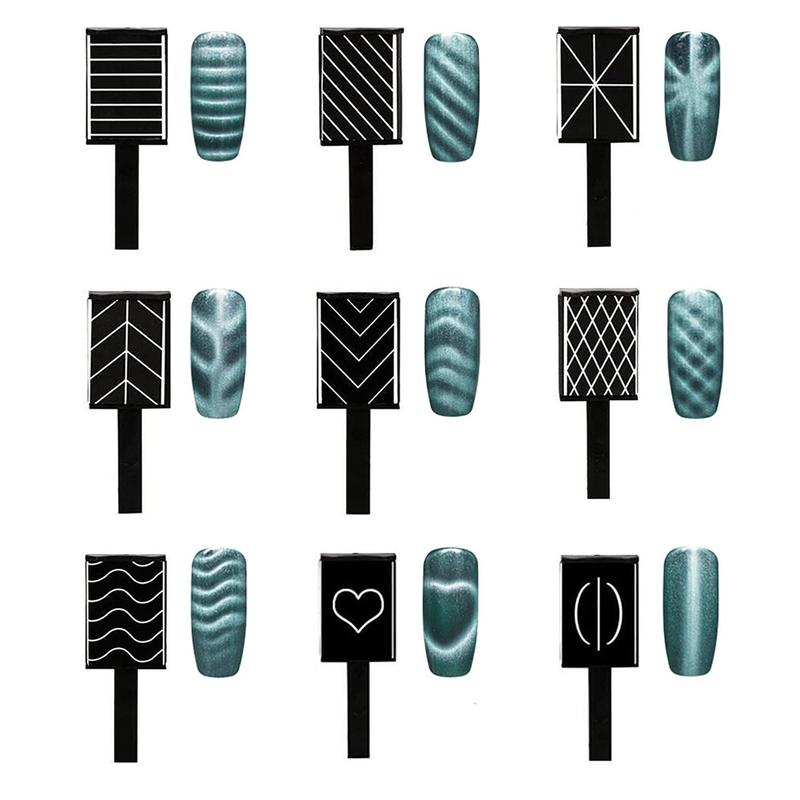 15Pcs Nail Magnet Set Cat Eye Gel Nail  Polish Magnet Wand Magnetic Nail Polish Cat Eye Magnet for Nails Cat EyE Nail Art Nail Care