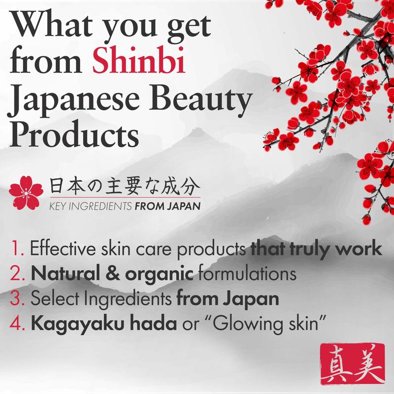 Shinbi Beauty Japanese Skincare Products - Niacinamide Melasma Brightening Serum for Dark Spots, Hyperpigmentation & Uneven Skin Tone 1oz Rice Hyaluronic