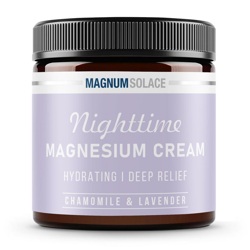 Nighttime Magnesium Cream for Women & Men - Lightly Scented with Chamomile & Lavender