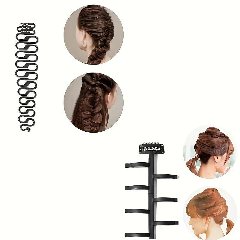 Professional Hair Braiding Set, 6 Counts set Hair Braiding Tool, Convenient Heatless Hair Styling Tools for Women & Girls Daily Use