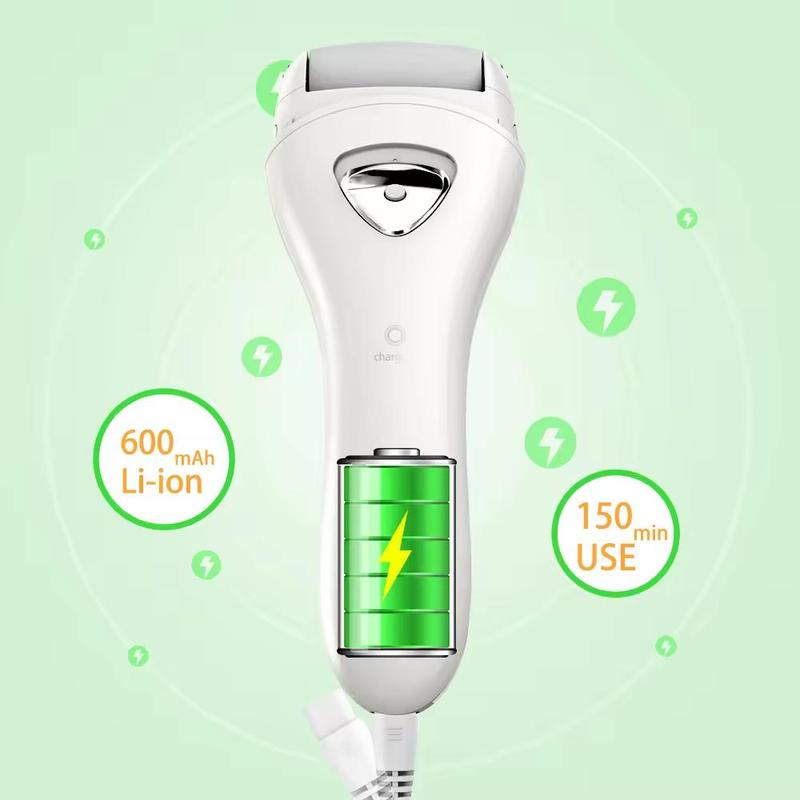 PRITECH 360 degree Customized USB Rechargeable Professional Electric Pedicure Foot File Callus Remover Machine With Led Light