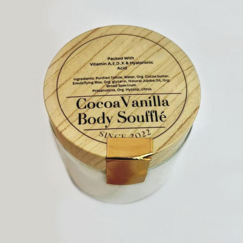 Cocoa Vanilla Body Soufflé Model 1 - Hydrating, Soothing, and Healing Skincare - Chocolate, Body Care Lotions Cosmetic Skin Repair new bodybutter Blend Vitamins Comfort