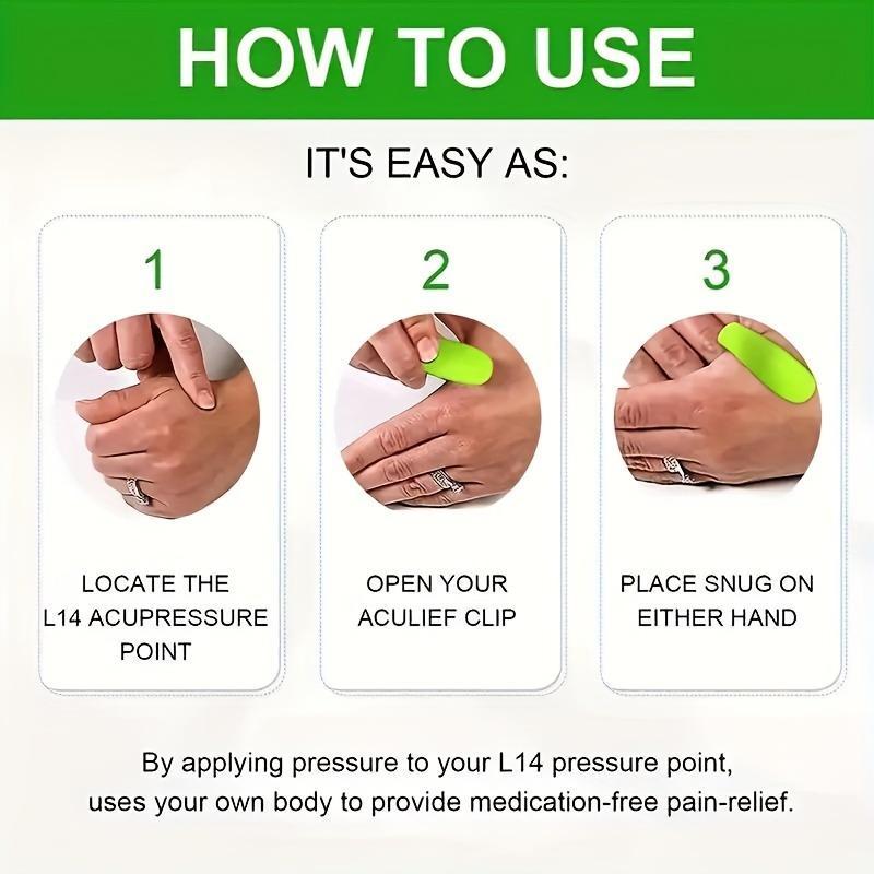 Handheld Thumb Acupoint Massage Tool, 4 Counts set Acupressure Clip, Manual Massage Tool for Headache & Stress Relief