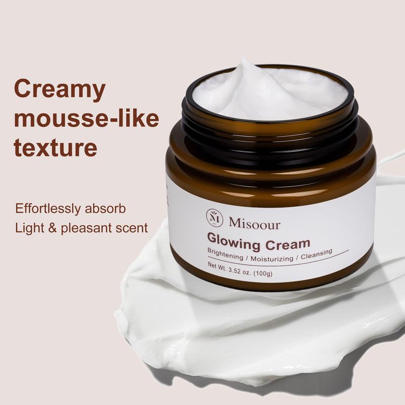 [Merry Christmas] Misoour Glowing Cream - Natural Glow Enhancer, Moisturizing Cream, Korean Patented Skincare Formula with Platycodon | Ideal for All Skin Types