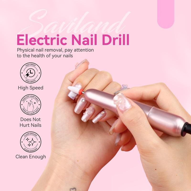 Electric Nail Drill with 6PCS drill bits, professional for manicure.