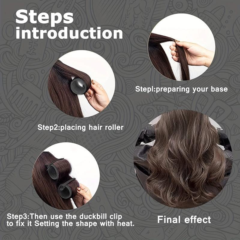 Heatless Hair Curler Set, 1set 2sets No Heat Hair Curlers & Hair Clips to Sleep in Overnight, Self Grip Hair Rollers & Duckbill Hairpins, Curly Hair Maker Clips