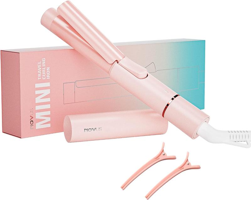 Ceramic Mini Curling Iron for Short Hair Small Hair Curler Iron Travel Curling Iron 1 Inch Curling Iron Dual Voltage Curling Wand for Worldwide Trip