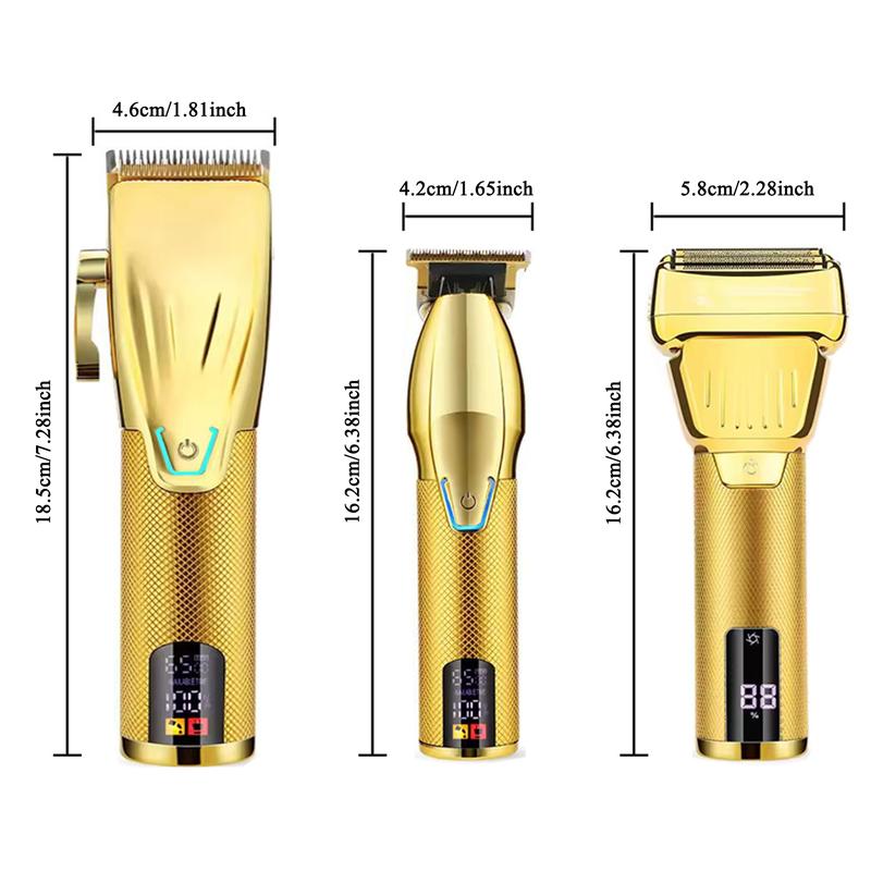 Professional Hair Clippers for Man,Hair Clippers Electric Shavers Razor T-Blade Hair Trimmer, 3 in 1 Cordless Barber Trimmer Bald Shavers LED Display Father's Day Gifts hair  clipper