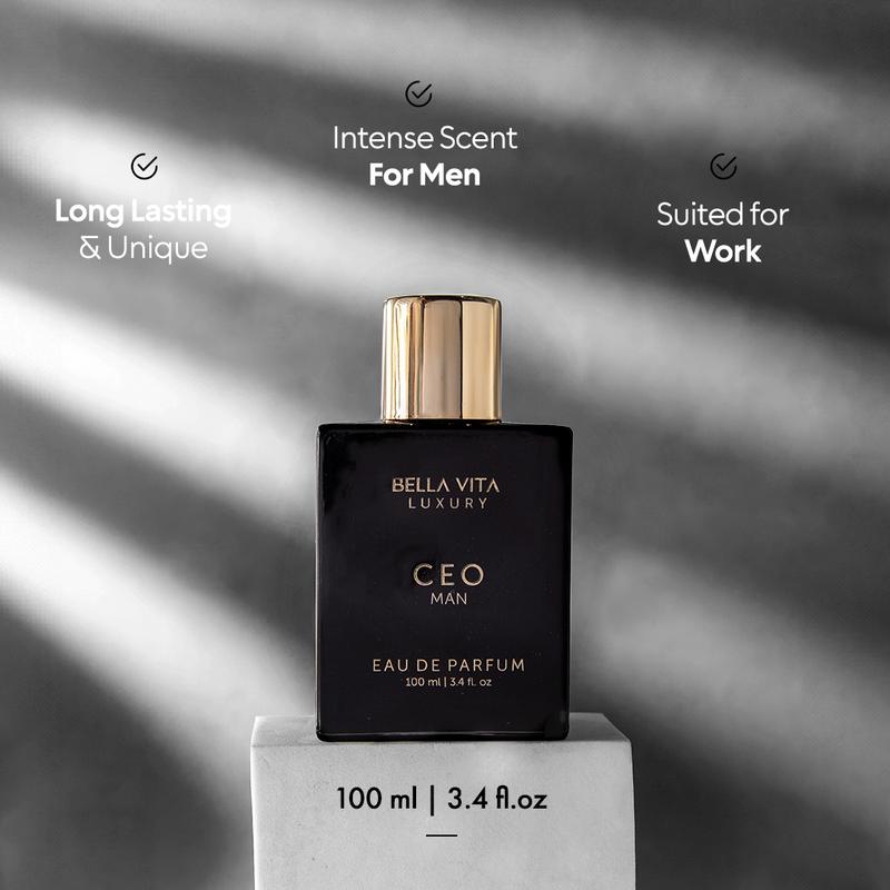 Bella Vita Luxury's CEO Man |  Eau De Parfum | Lemon, Lavender, Tonka & Agarwood | Long Lasting Perfume for Men | Vegan Perfume | 3.3 Fl.oz