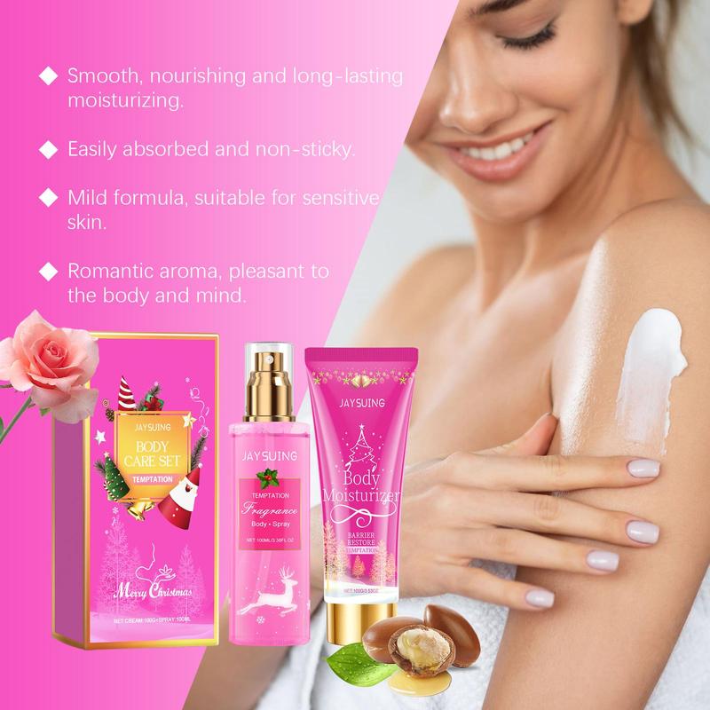 Body Care Set, 2 Counts set Moisturizing Body Lotion & Body Spray, Hydrating Body Care Set for Women, Perfect Gift Choice