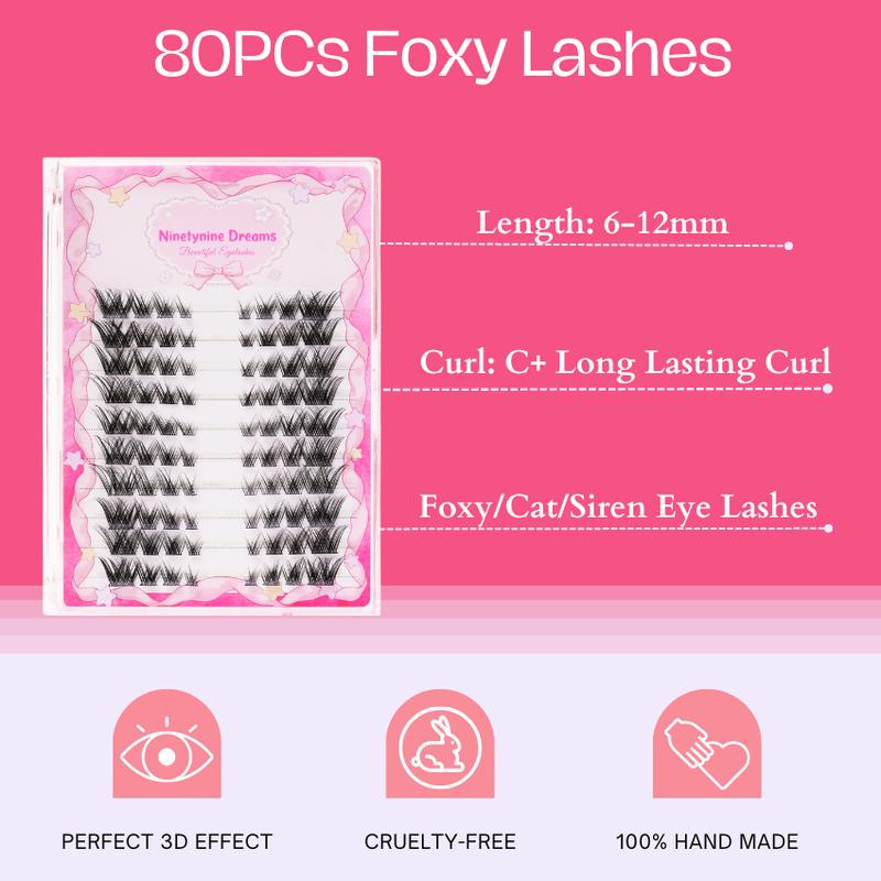 Ninetynine Dreams 80PCs Foxy Lashes