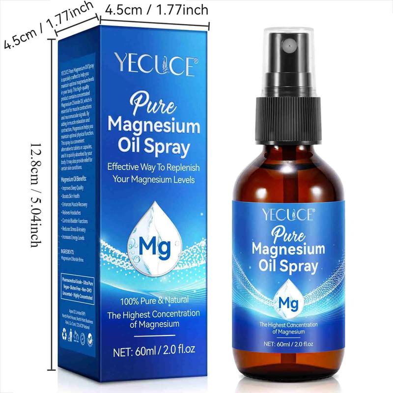 Magnesium Oil Spray, 1 Box 2 Boxes Moisturizing Body Massage Oil, Body Care Oil for Improving Sleep Quality, Suitable for Both Men and Women