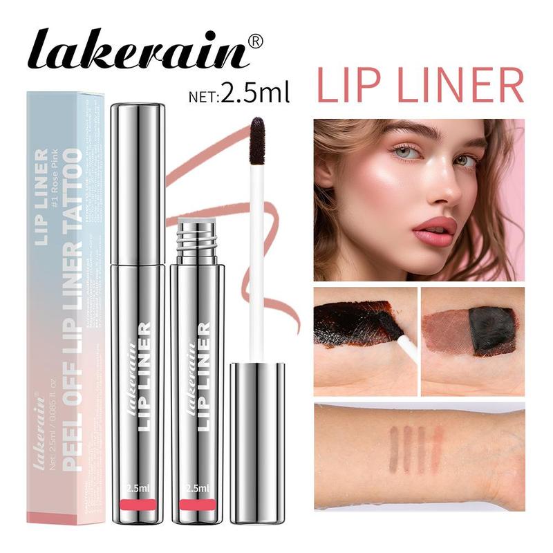 Long Lasting Peel-off Liquid Lip Liner, 2 Counts Natural Look Blendable Color Lip Liner, Suitable for All Skin Types, Perfect for Daily Makeup