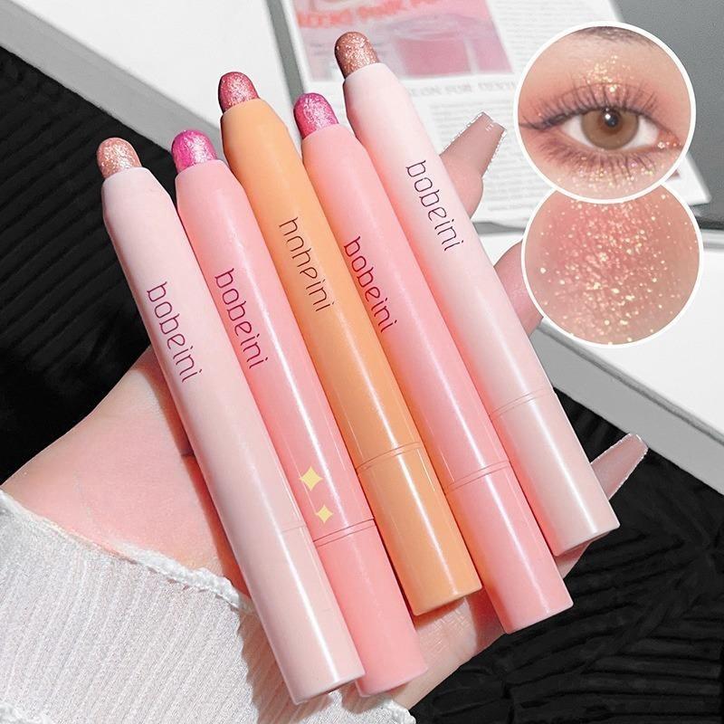 Long Lasting Glitter Highlighter Stick, 1 Count Shimmering Eye Shadow Pen, Sweat Proof High Pigmented Eye Shadow Pen, Colorful Eye Makeup Products, Christmas Gift