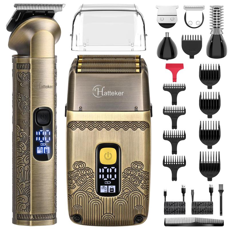 Professional Hair Trimmer Kit, 4 in 1 Electric Hair Clipper, Waterproof Hair Trimmer for Men, Great for Stylists Barbershop Salon Home Use