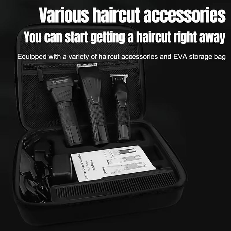 Professional Hair Clippers for Man,Hair Clippers Electric Shavers Razor T-Blade Hair Trimmer, 3 in 1 Cordless Barber Trimmer Bald Shavers LED Display Father's Day Gifts hair  clipper