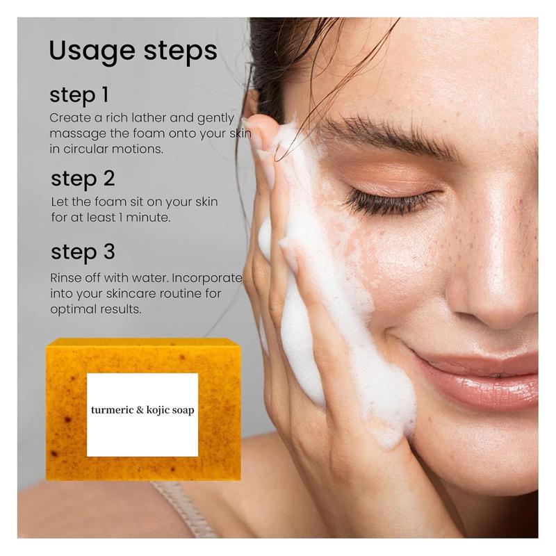 Turmeric Kojic Face and Body Soap - All Natural Skincare for Daily Use - Lemon