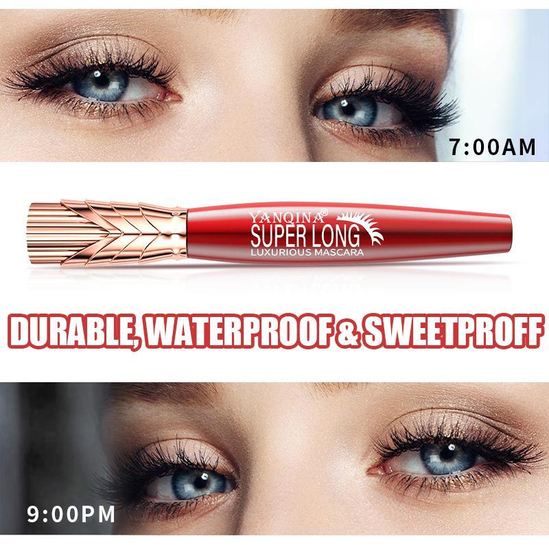 Waterproof Long-lasting Eyelash Mascara, 1 Count Quick Drying Eyelash Extensions Volume Building Mascara, Gift For Women and Girls