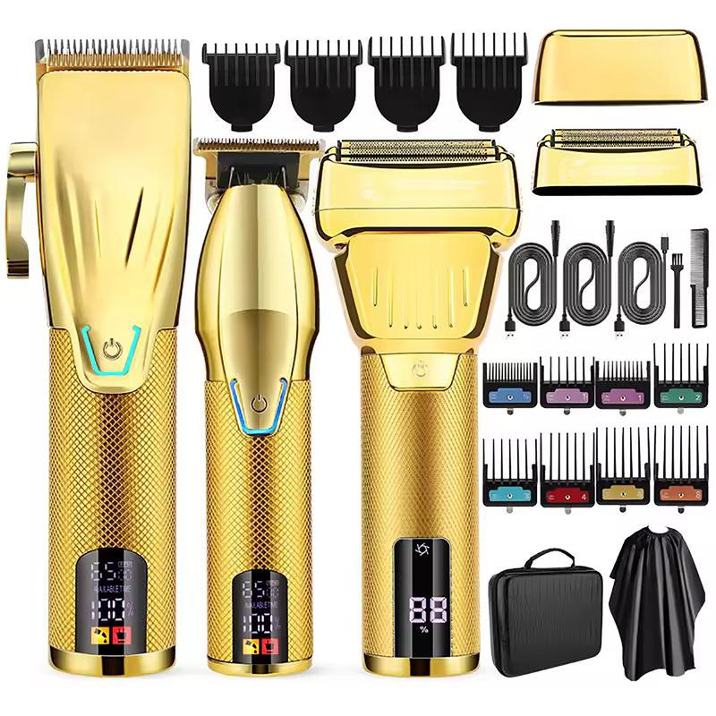 Professional Hair Clippers for Man,Hair Clippers Electric Shavers Razor T-Blade Hair Trimmer, 3 in 1 Cordless Barber Trimmer Bald Shavers LED Display Father's Day Gifts hair  clipper