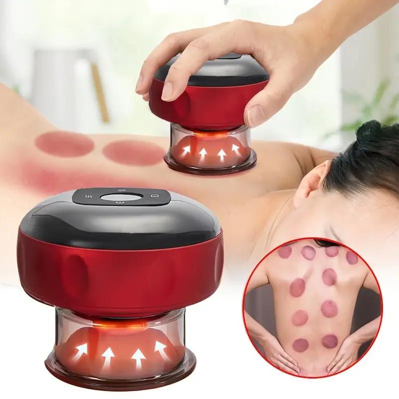 Smart Cupping Massager, 1 Count Electric Cupping Tool, Durable Body Care Handheld Vacuum Cups Machine, USB Rechargeable Smart Cupper Hot Compress Body Comfort Massage Machine for Muscle Relaxation