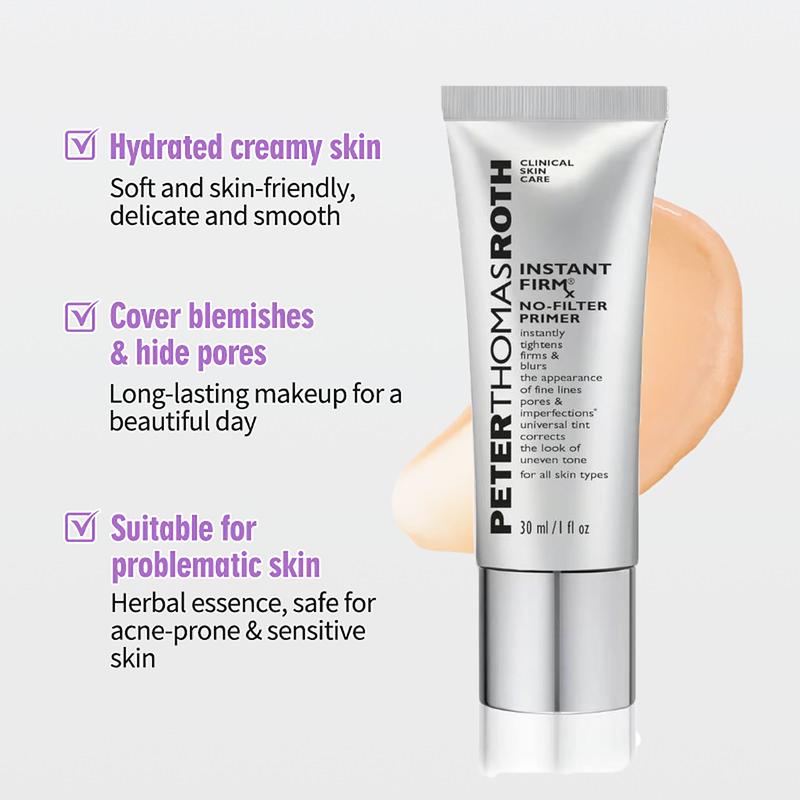 Peter Thomas Roth Iinstant No-Filter Primer-30ml(1 fl oz), for women's beautiful perfect natural makeup, moisturizing and nourishing facial skin, all skin types can be used, made in the U.S.A., Eye Cream, Face Cream, Christmas gift