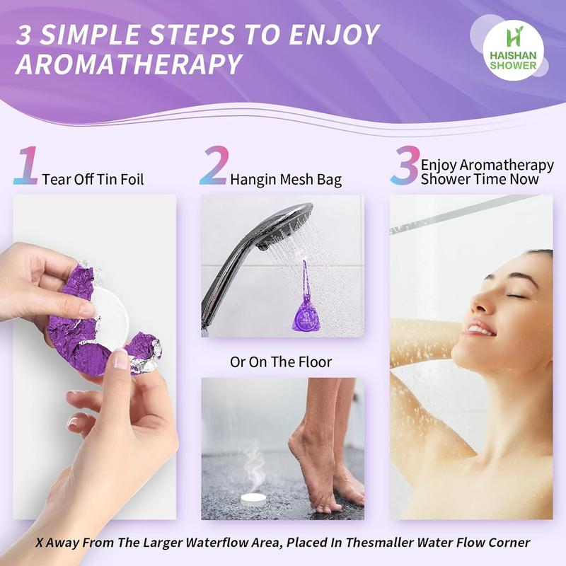 Shower Steamers Aromatherapy Christmas Gifts for Women or Men, Nasal Relief, 5-Pack Shower Bombs Organic Lavender Essential Oil, Unique Birthday Fathers Day Dad Gifts for Girlfriend Mom Wife Sister