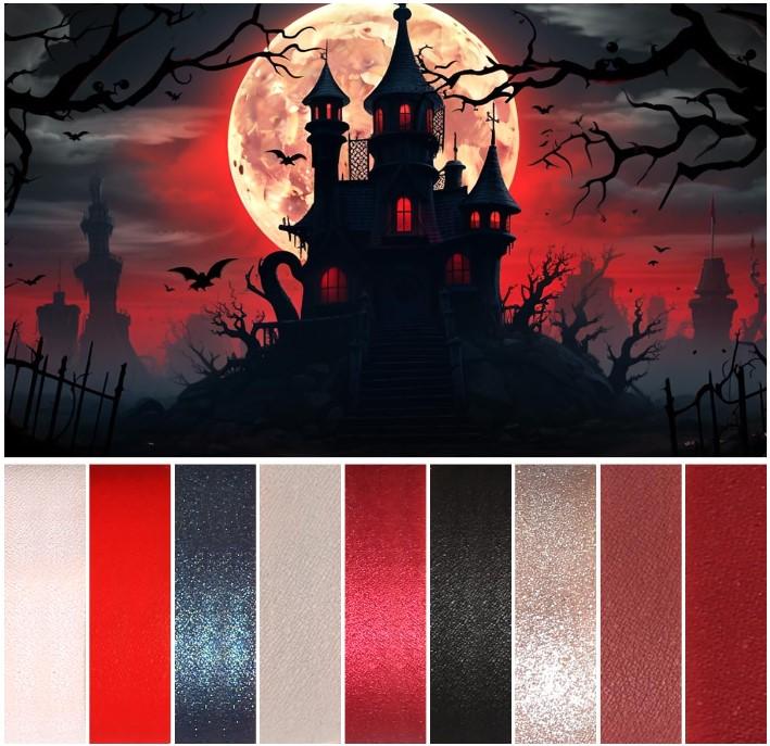 ecofavor Red Goth Eyeshadow Palette -  Halloween Glitters Makeup | Clown Vampire SFX Halloween Christmas Palette Cosmetic