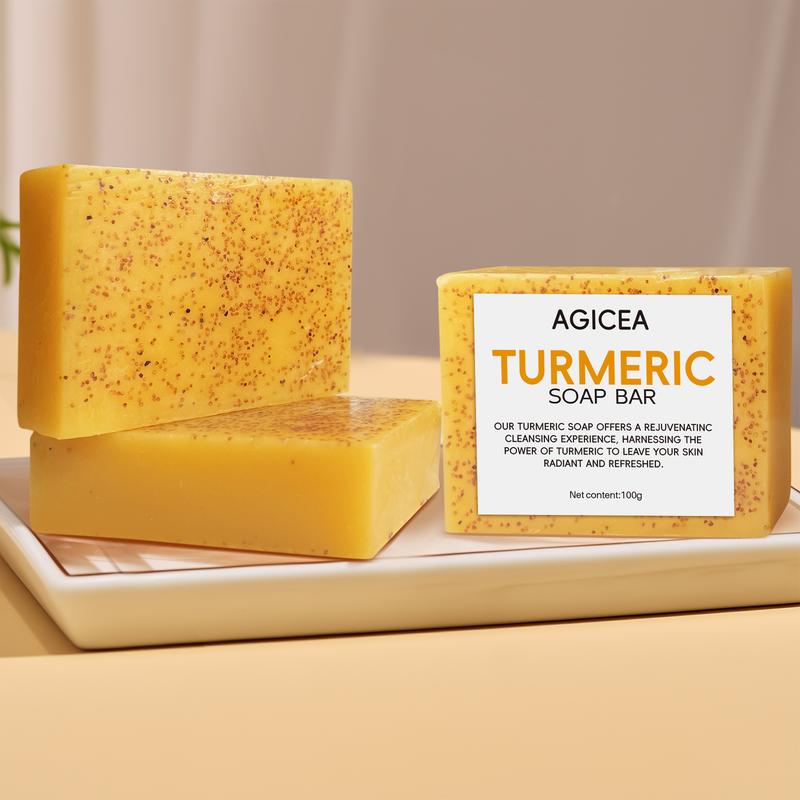 AGICEA Turmeric & Kojic Acid Brightening Soap, Kojic Acid Soap, Soap Body Care Body Wash Lemon Flawless Organic