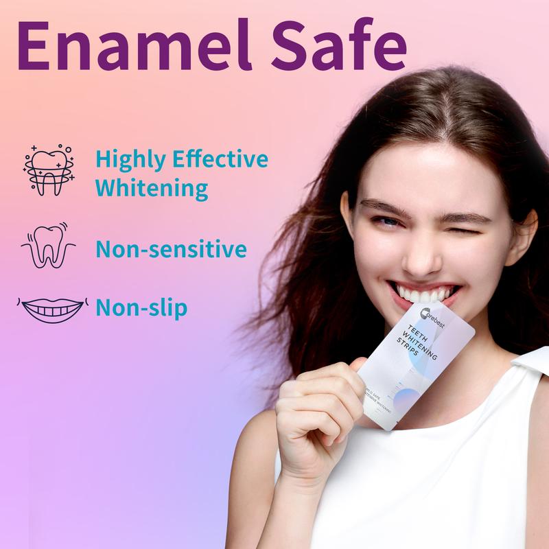 Teeth whitening strip , enamel safety strip whitening without harm,for sensitive teeth Gentle Oral Peach whiting strips   whitening  whitening Oral Teeth Whitening Treatment Strips teeth whitening kit   whitening