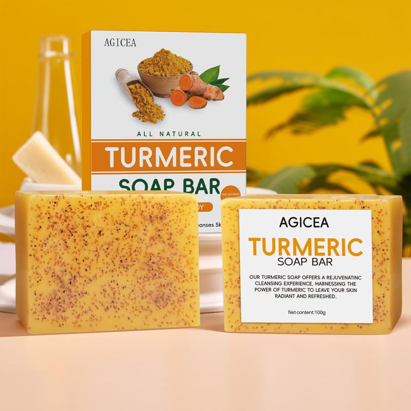 AGICEA Turmeric & Kojic Acid Brightening Soap, Kojic Acid Soap, Soap Body Care Body Wash Lemon Flawless Organic