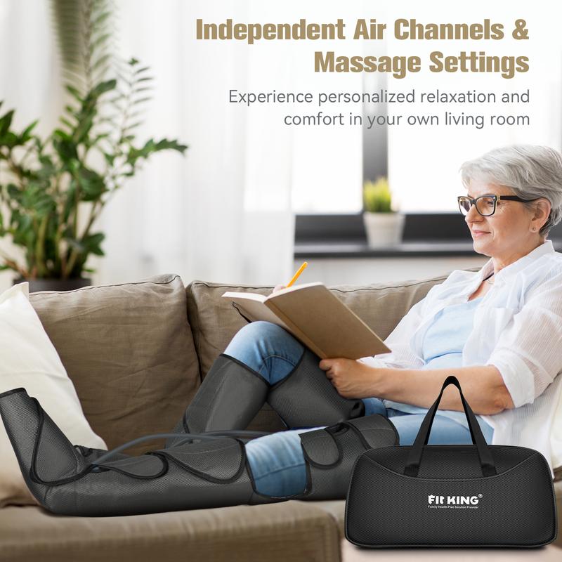 Foot and Leg Relaxer for Enhanced Circulation and Comfort with Hand-held Controller, 3 Modes, 3 Intensity Levels - Ideal for Relaxation and Daily Comfort.